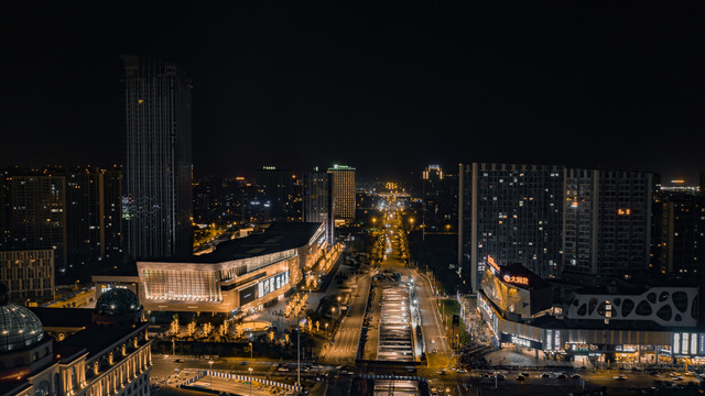 南通万象城夜景航拍