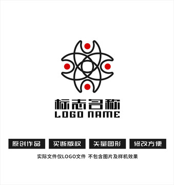 人才標志團結共贏logo