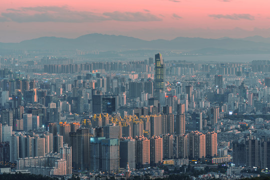 昆明城市夜景风光