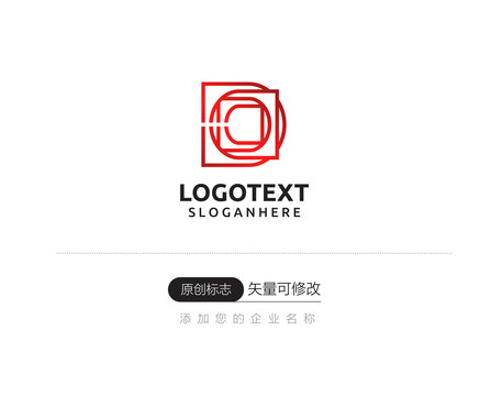 D字母建筑logo