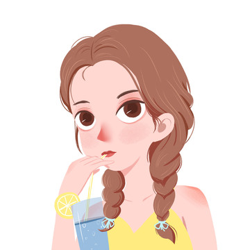 麻花辮女孩