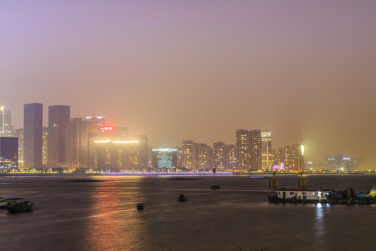 杭州现代建筑夜景