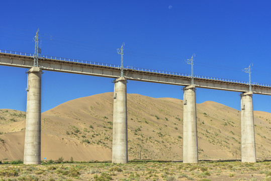 沙漠铁路桥