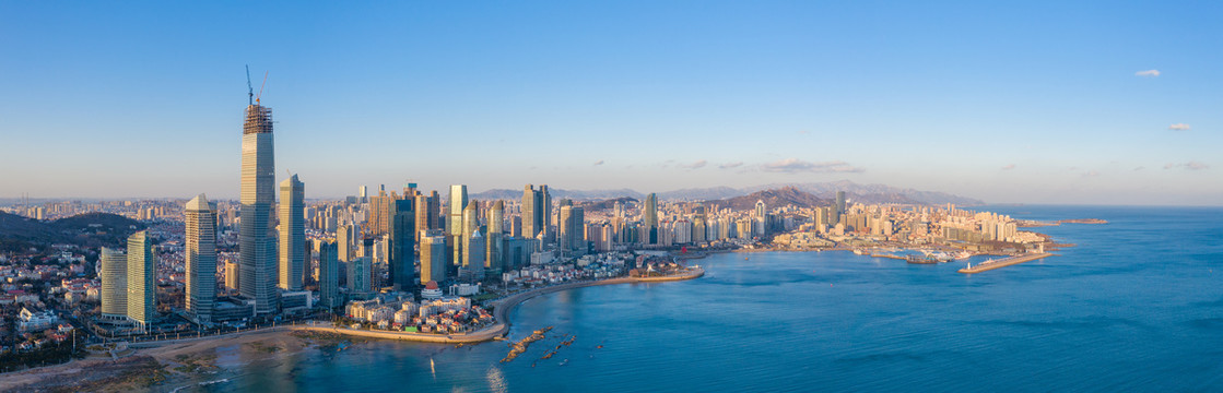 青岛海滨风光全景