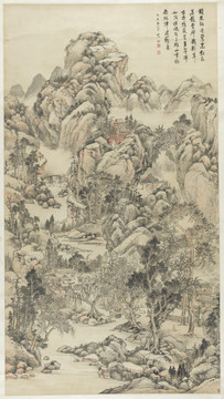 范松山水立軸