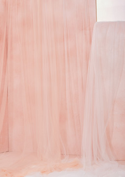 美丽的粉红透明网纱背景