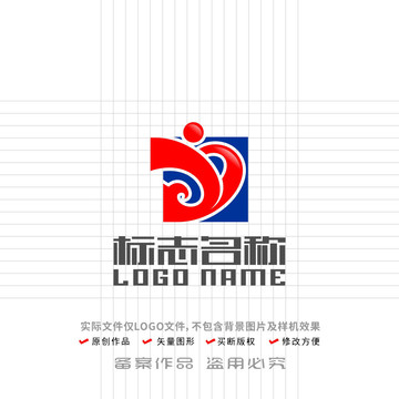 YD字母標志人logo