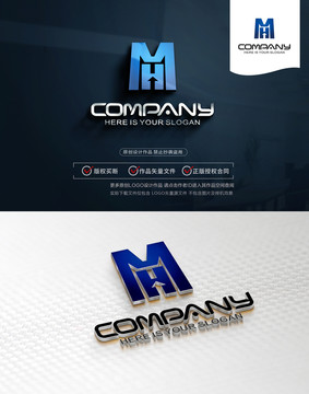 MHLOGO設(shè)計MH標志