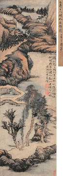 石濤湖水泊船圖