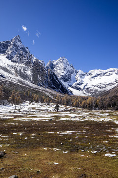 川西毕棚沟景区雪山