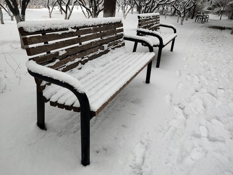 北京奥林匹克森林公园雪景