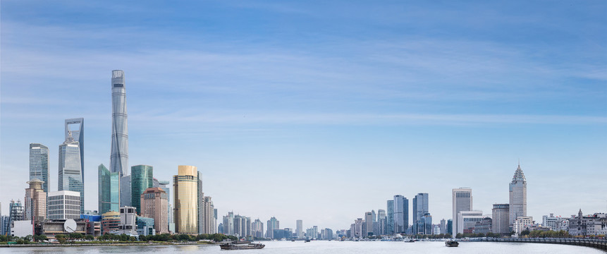 上海城市天际线背景素材