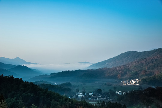 中国皖南山区自然风光和古村落