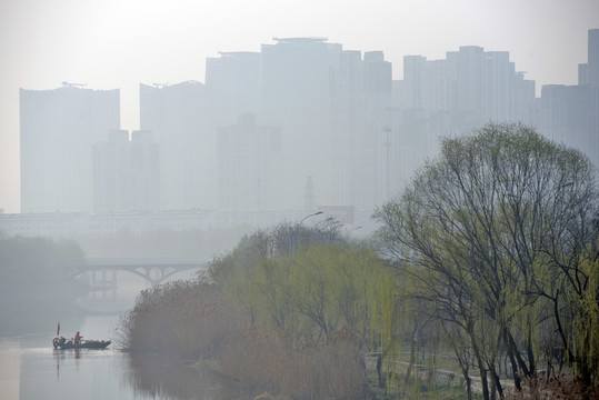 江苏省淮安市古淮河畔春天景色