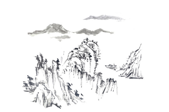 水墨山水画