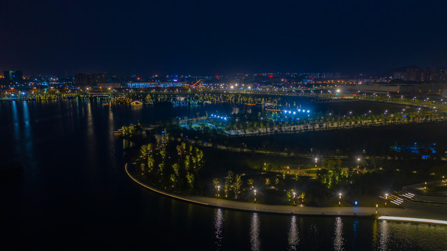 南通紫琅湖夜景