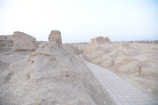 中国新疆吐鲁番交河故城局部