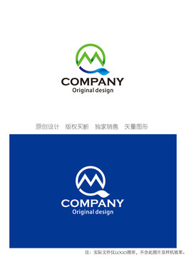 MQ字母组合logo设计