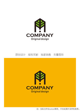 MH字母组合logo设计标志