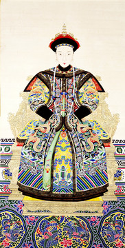 吳昌碩孝哲毅皇后朝服像
