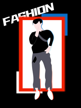 潮流男孩插畫