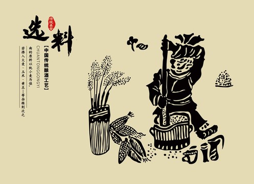 中国传统酿酒工艺选料