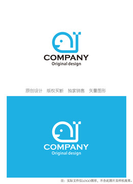 小鲸鱼logo设计鲸鱼logo