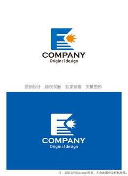 F字母logo设计字母FE组合