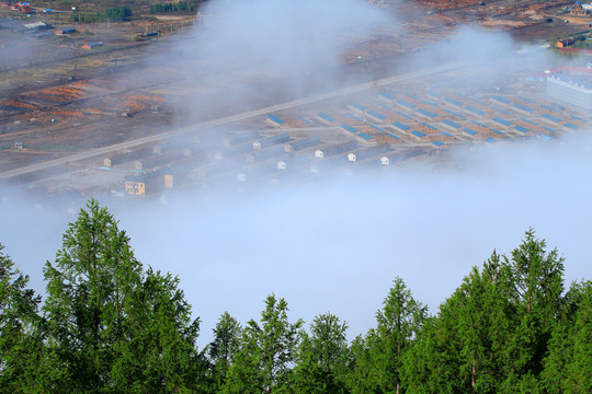 大兴安岭林区云雾山村