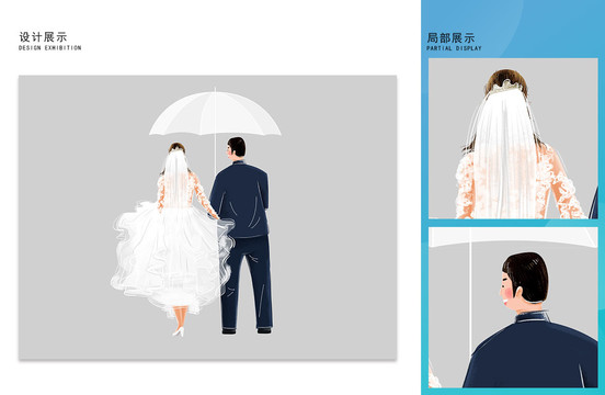 婚禮插畫(huà)設(shè)計(jì)