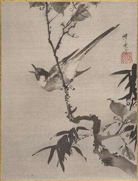 河鍋曉齋燕鳴圖