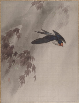 肖亭水墨燕子圖