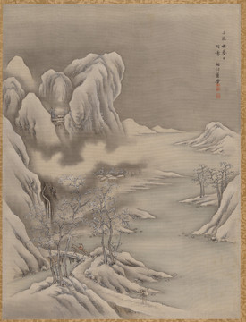 羽陽袖江水墨山河圖
