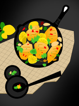 美食檸檬烤雞塊