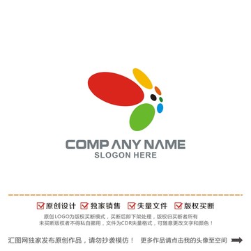 花瓣蝴蝶女性行業(yè)LOGO設(shè)計(jì)