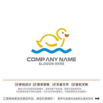 小鸭子图案图形logo