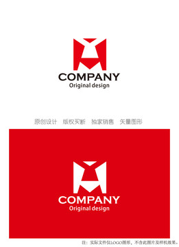 HM字母组合logo设计