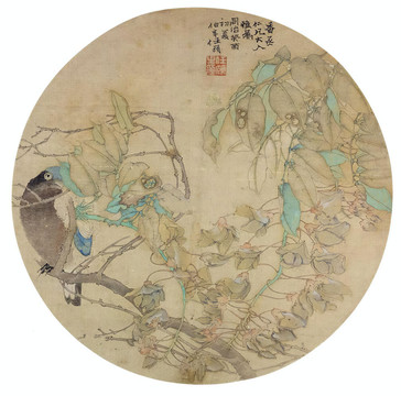 任伯年清任頤雙鉤花鳥