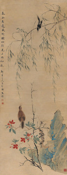 華嵒華巖春谷杜鵑圖