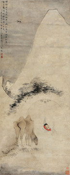 華嵒華巖雪駝殘雪圖