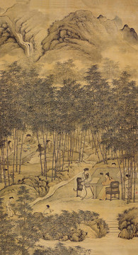 華嵒華巖竹溪六逸圖