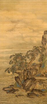 陳枚萬(wàn)福來(lái)朝圖軸