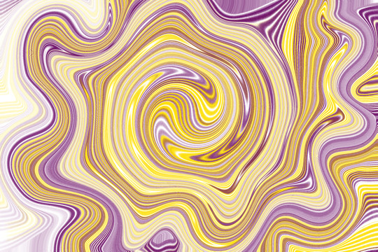 黄紫抽象线圈背景装饰画