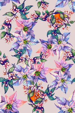 四方連續(xù)數(shù)碼印花花型圖案