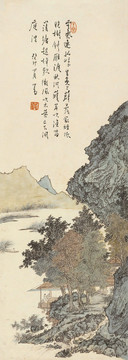 溥儒滄浪漁笛圖