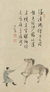 溥儒人馬圖