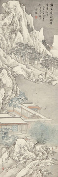 溥儒溪山雪迹图