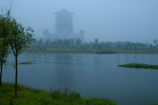 故乡清晨的河流