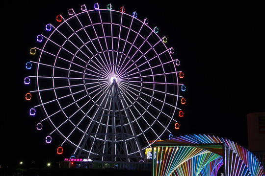 摩天轮夜景