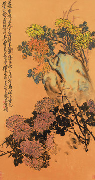 吳昌碩杞菊延年圖